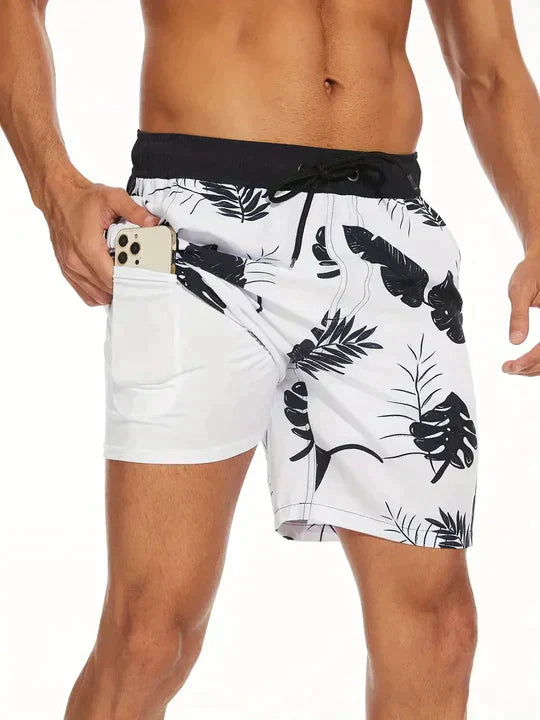 Trendy Men’s Swim Shorts with Lining and Phone Pocket
