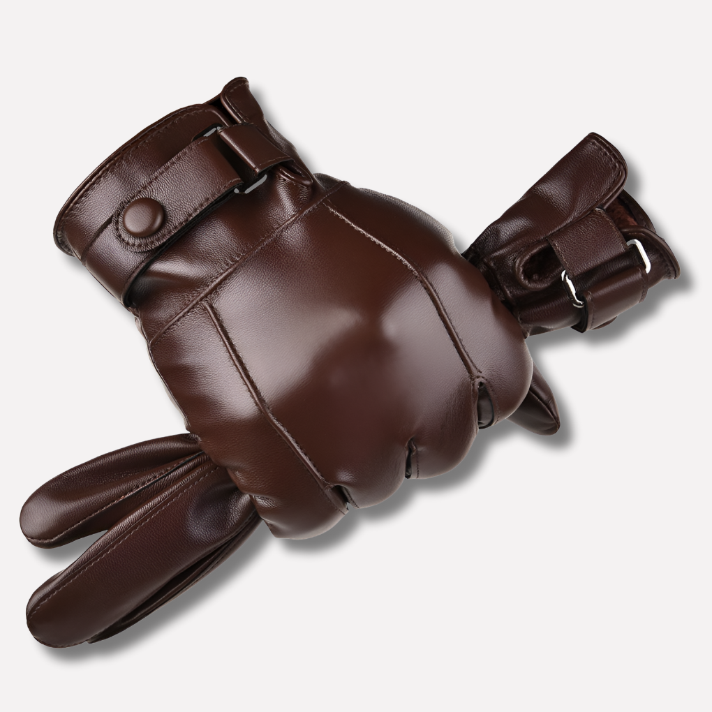 Stylish Leather Winter Gloves