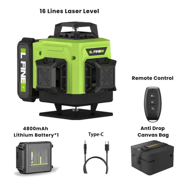 Heavy-Duty 16-Line 4D Laser Level