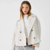 Modern Short Coat with Double-Breasted Front for Women