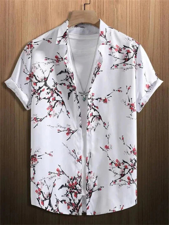 3D Flower Print Hawaiian Shirt Vibrant Style for Laid-Back Days