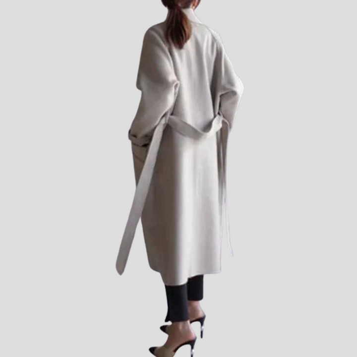 Women’s Long Wool-like Coat – Elegant Layer for Cold Days