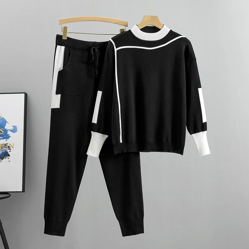 CozyKnits Warm Knitted 2-Piece Set for Women