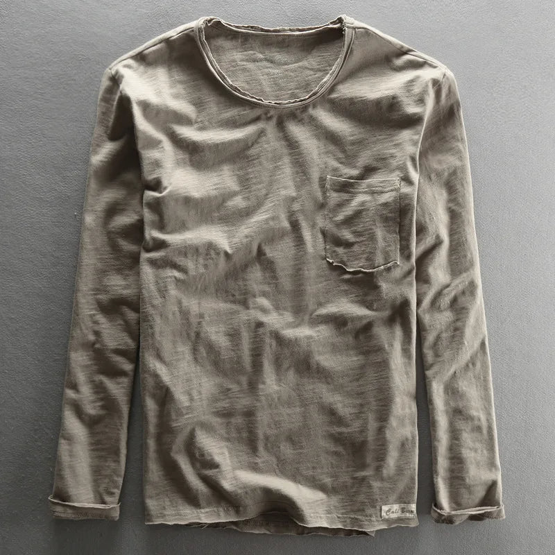 Vintage Cotton Long Sleeve with Crew Neck