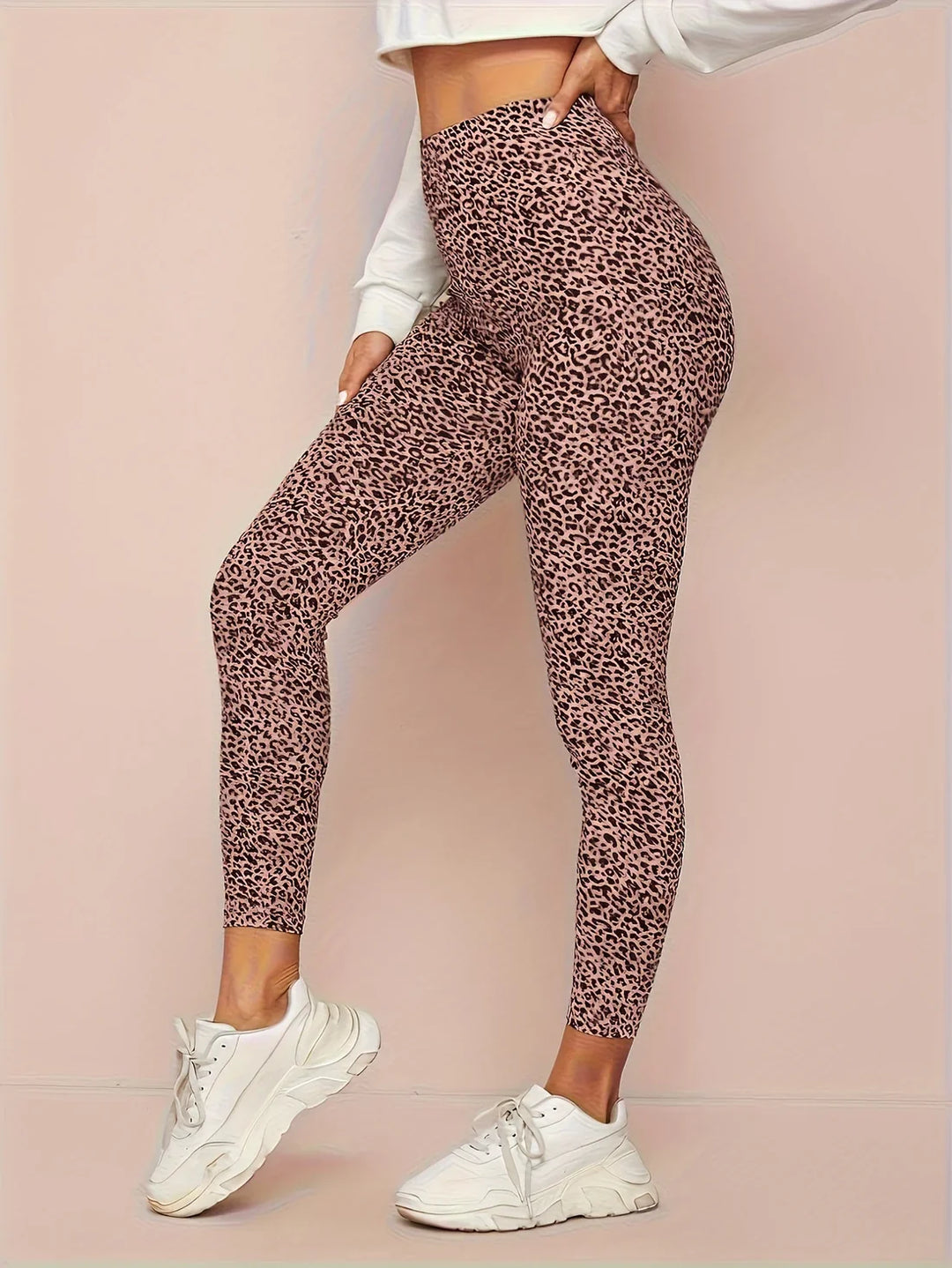 Women's Leopard Print High-Waist Leggings