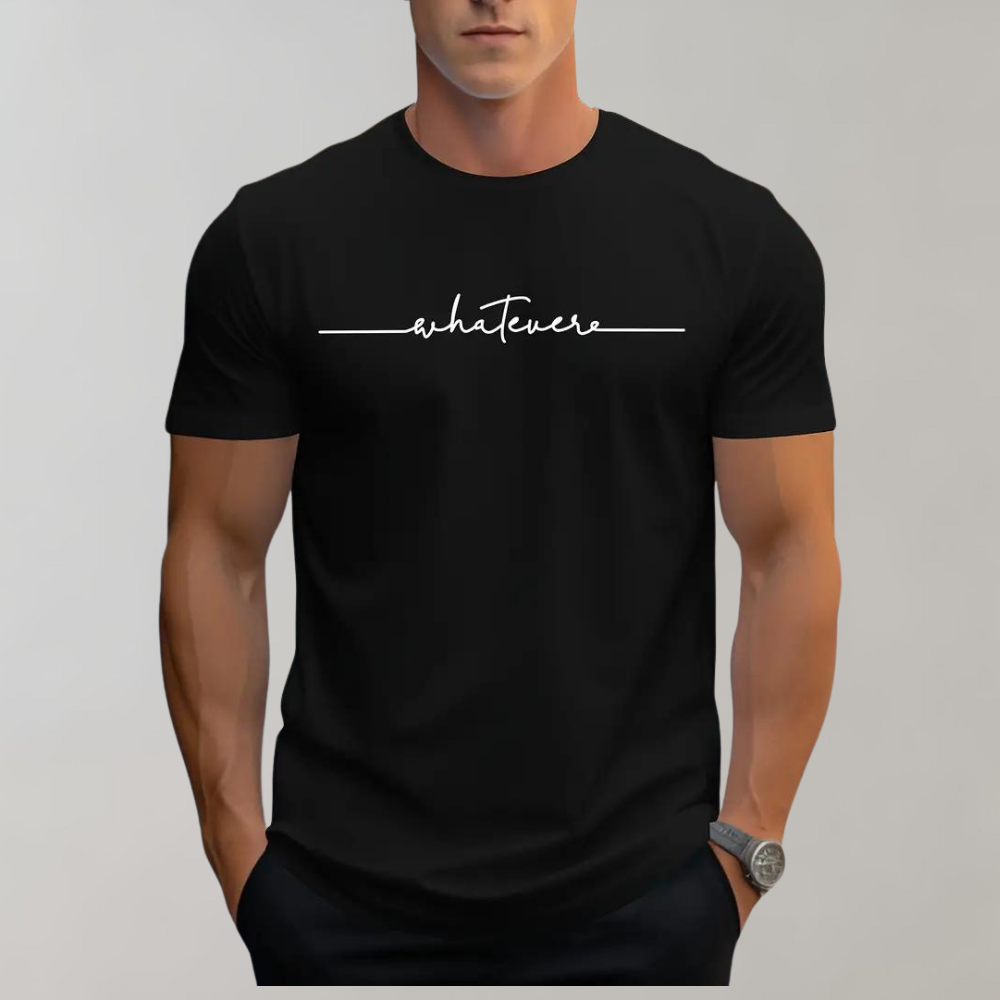 comfortable Men’s T-Shirt with Crew Neck and Minimalist Print