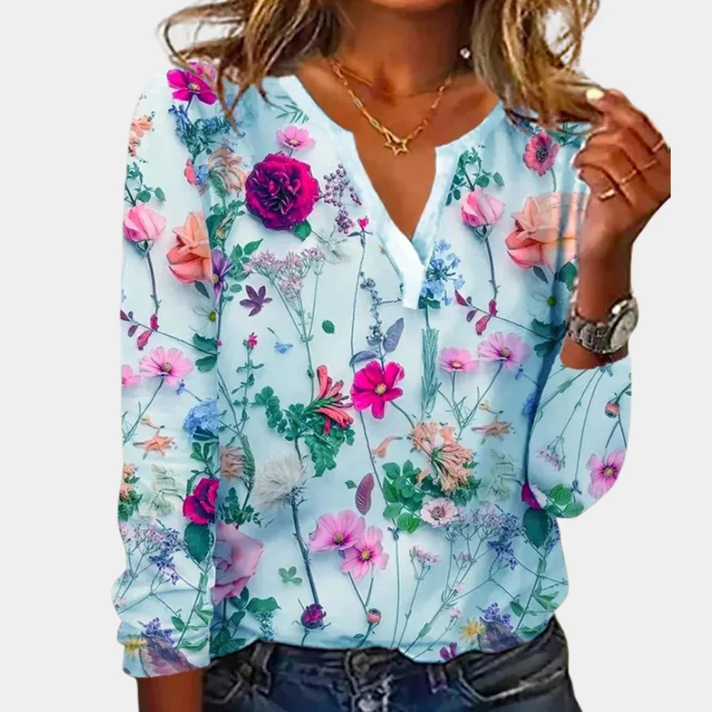 comfortable Floral Women's Blouse