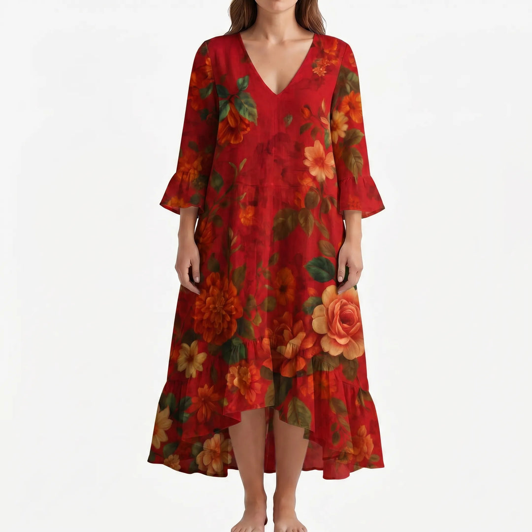 Floria - Boho Floral Summer Dress
