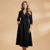 Chic Long-Sleeve Dress with Flattering A-Line Silhouette