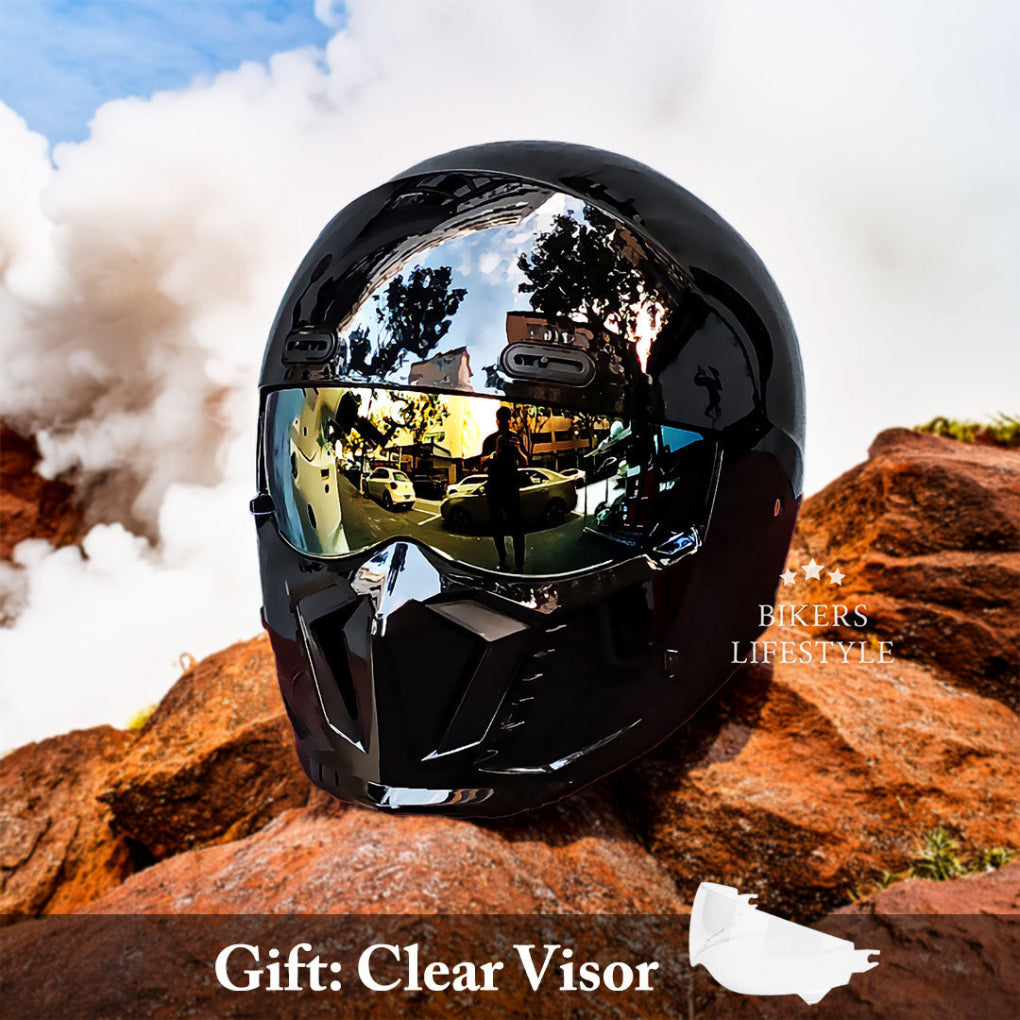 Retro Pilot Motorcycle Helmet –  DOT and ECE Approved, Timeless Look 3