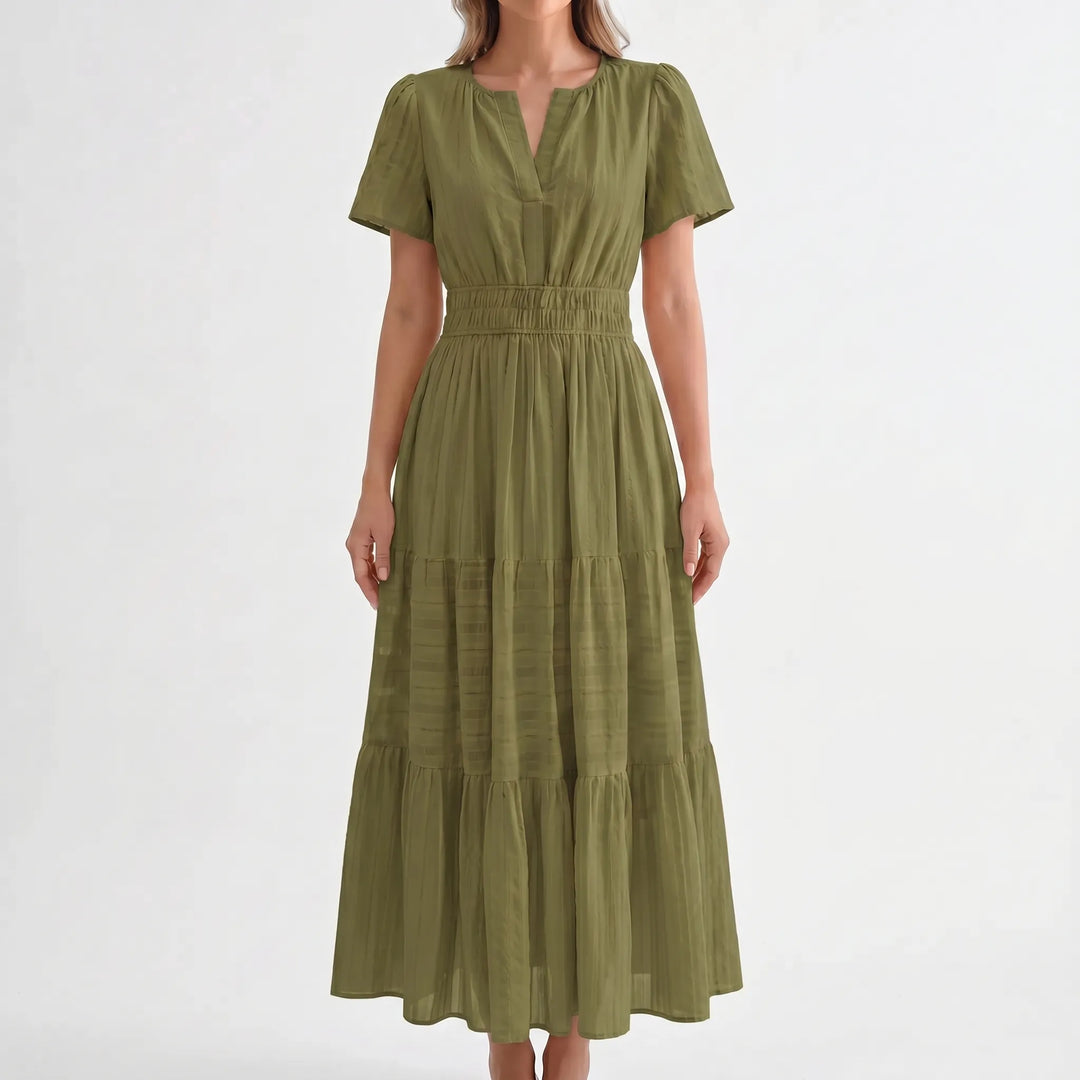 Solstis - Short Sleeve Midi Dress