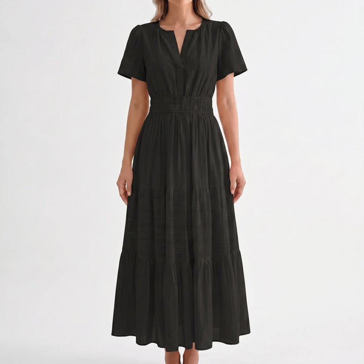 Solstis - Short Sleeve Midi Dress