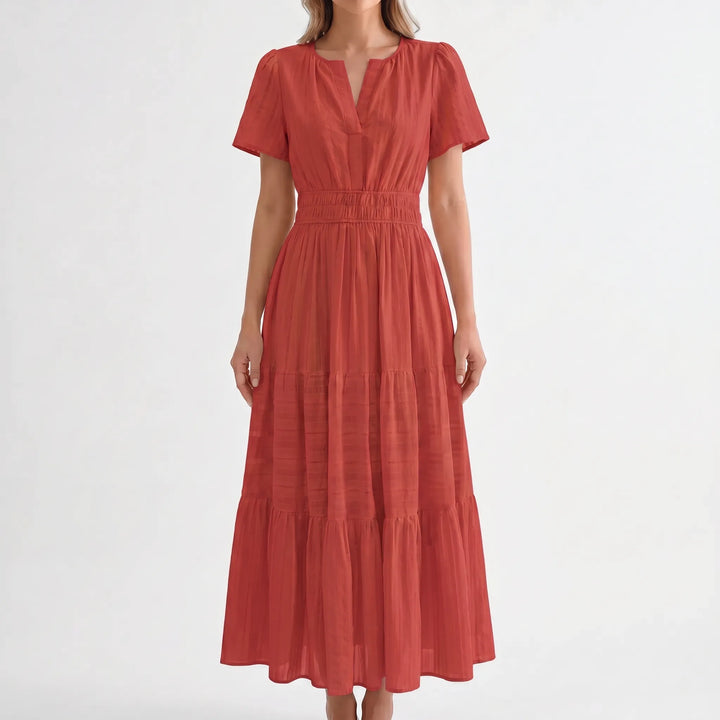 Solstis - Short Sleeve Midi Dress