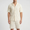 Ribbed Short Sleeve Shirt Set