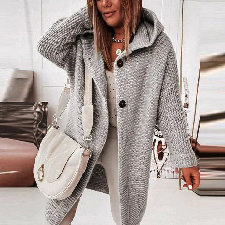 Cozy Knit Hooded Cardigan