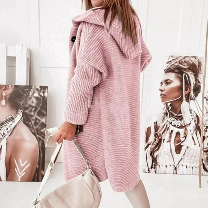 Cozy Knit Hooded Cardigan