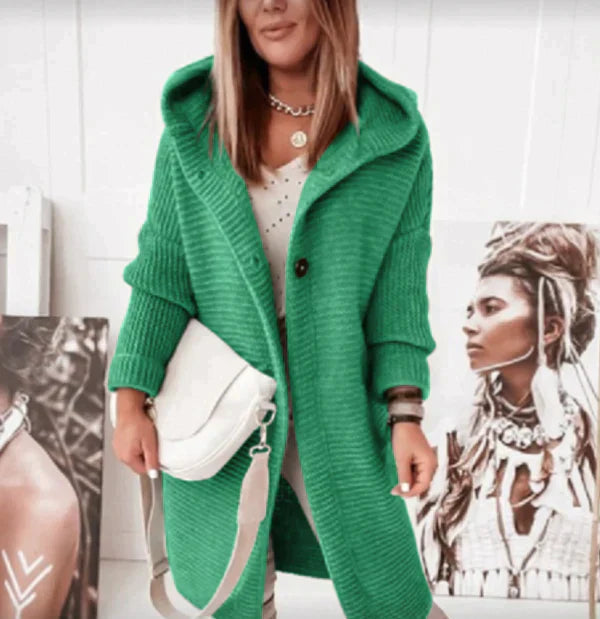 Cozy Knit Hooded Cardigan
