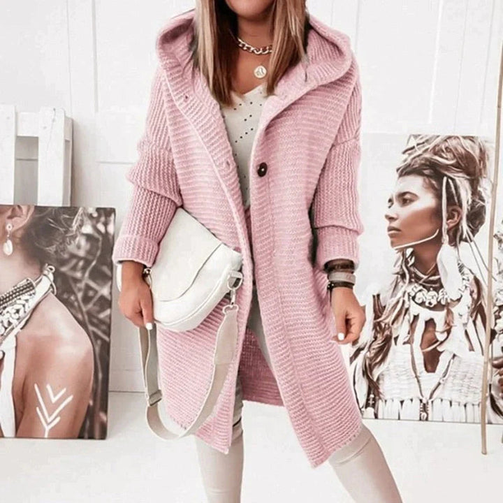 Cozy Knit Hooded Cardigan