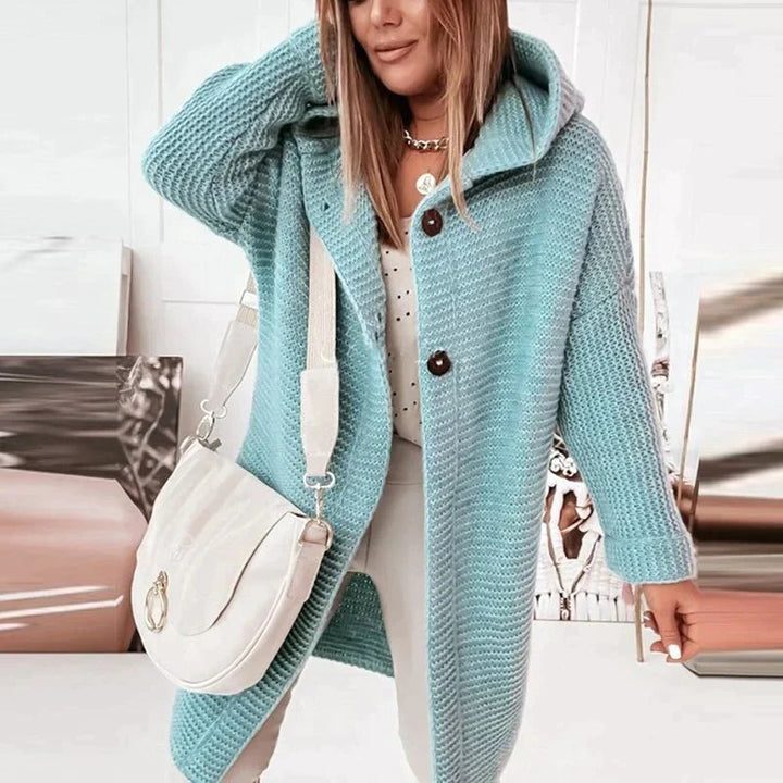 Cozy Knit Hooded Cardigan