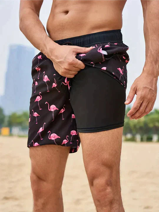 Trendy Men’s Swim Shorts with Lining and Phone Pocket