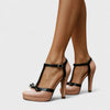 Elegant Spring T-Strap Heels for Women