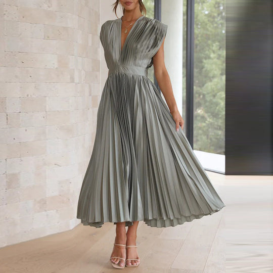 Casimir – Women's Elegant V-Neck Sleeveless Dress | Timeless Sophistication