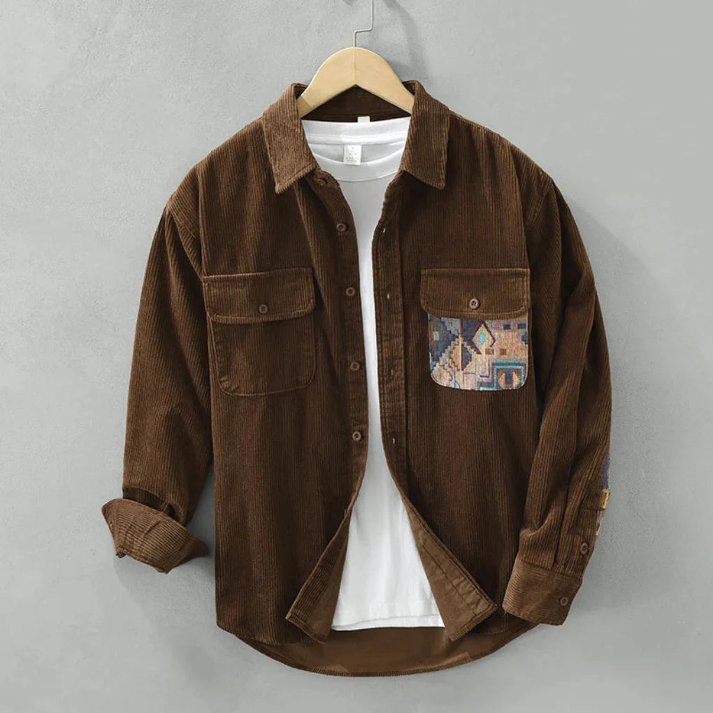 Men's Vintage Long Sleeved Shirt  Classic Style with Timeless Appeal