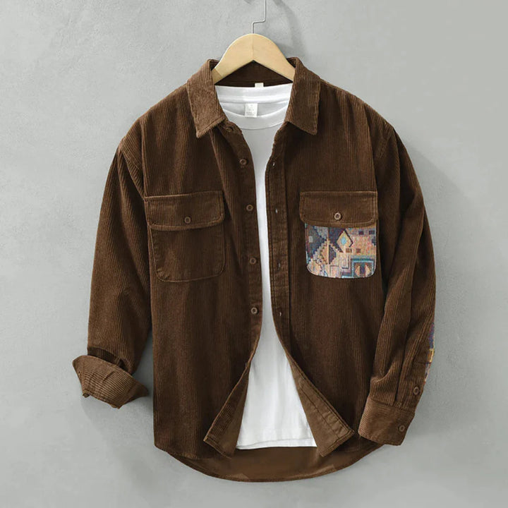 Men's Vintage Long Sleeved Shirt  Classic Style with Timeless Appeal