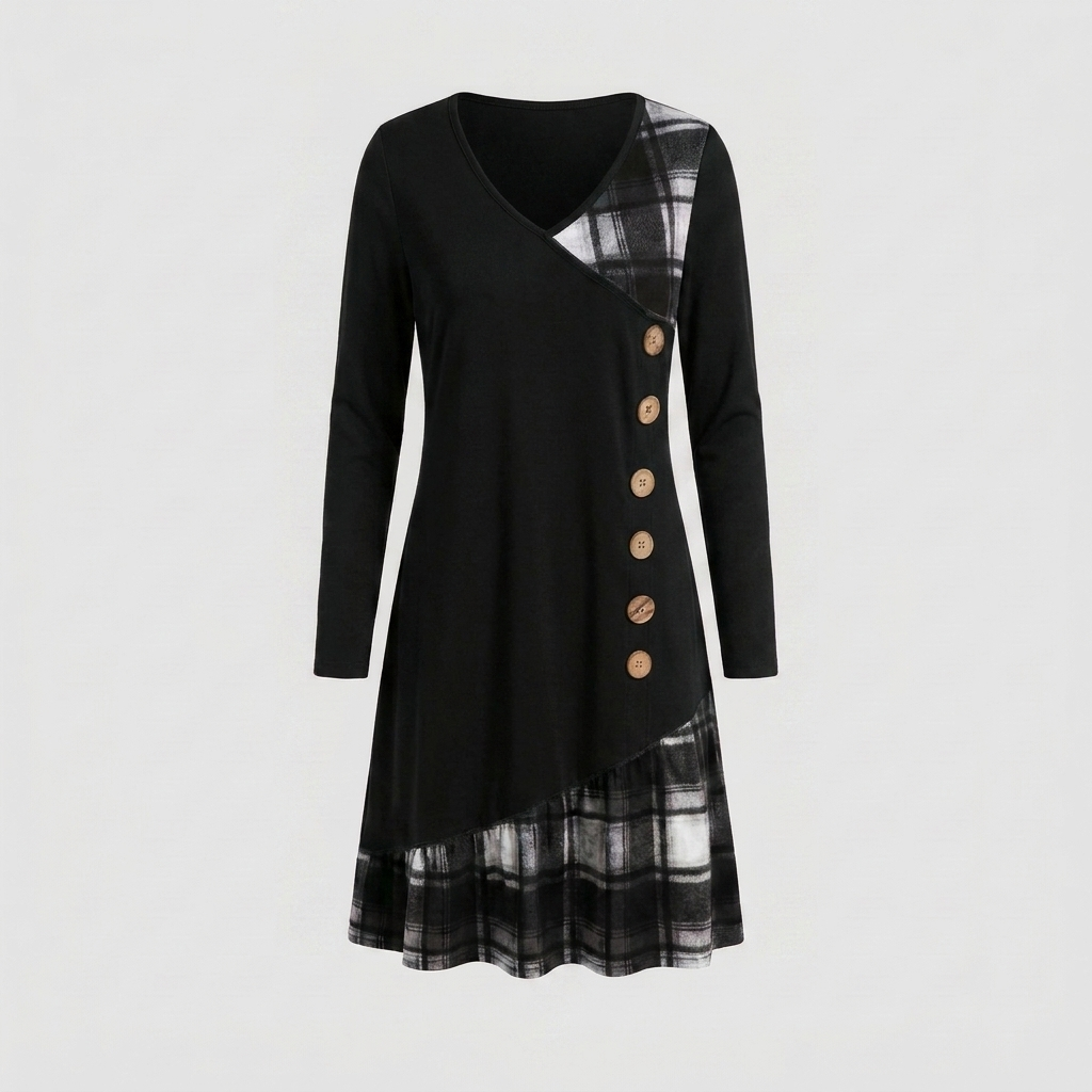 Checkered Midi Dress