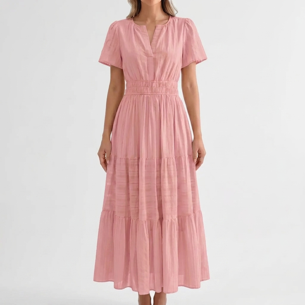 Short Sleeve Midi Dress
