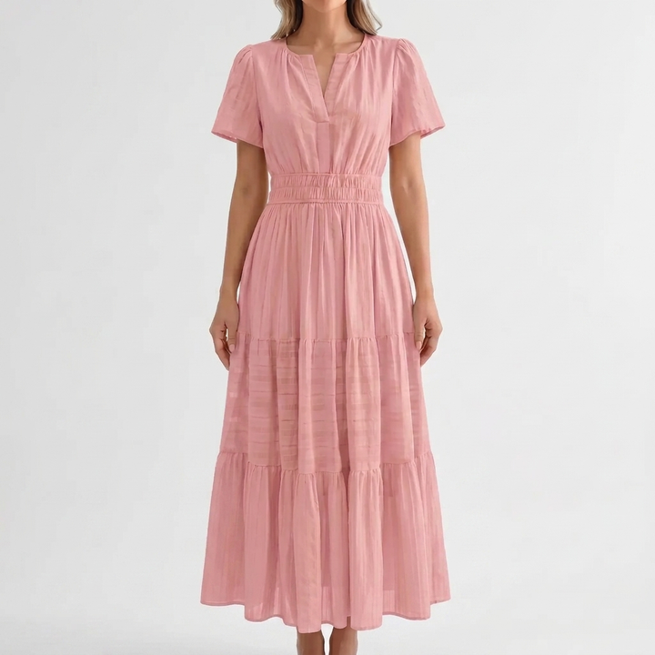 Short Sleeve Midi Dress