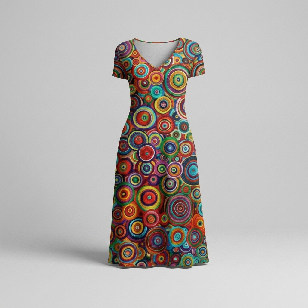 Vibrant Abstract Pattern Dress
