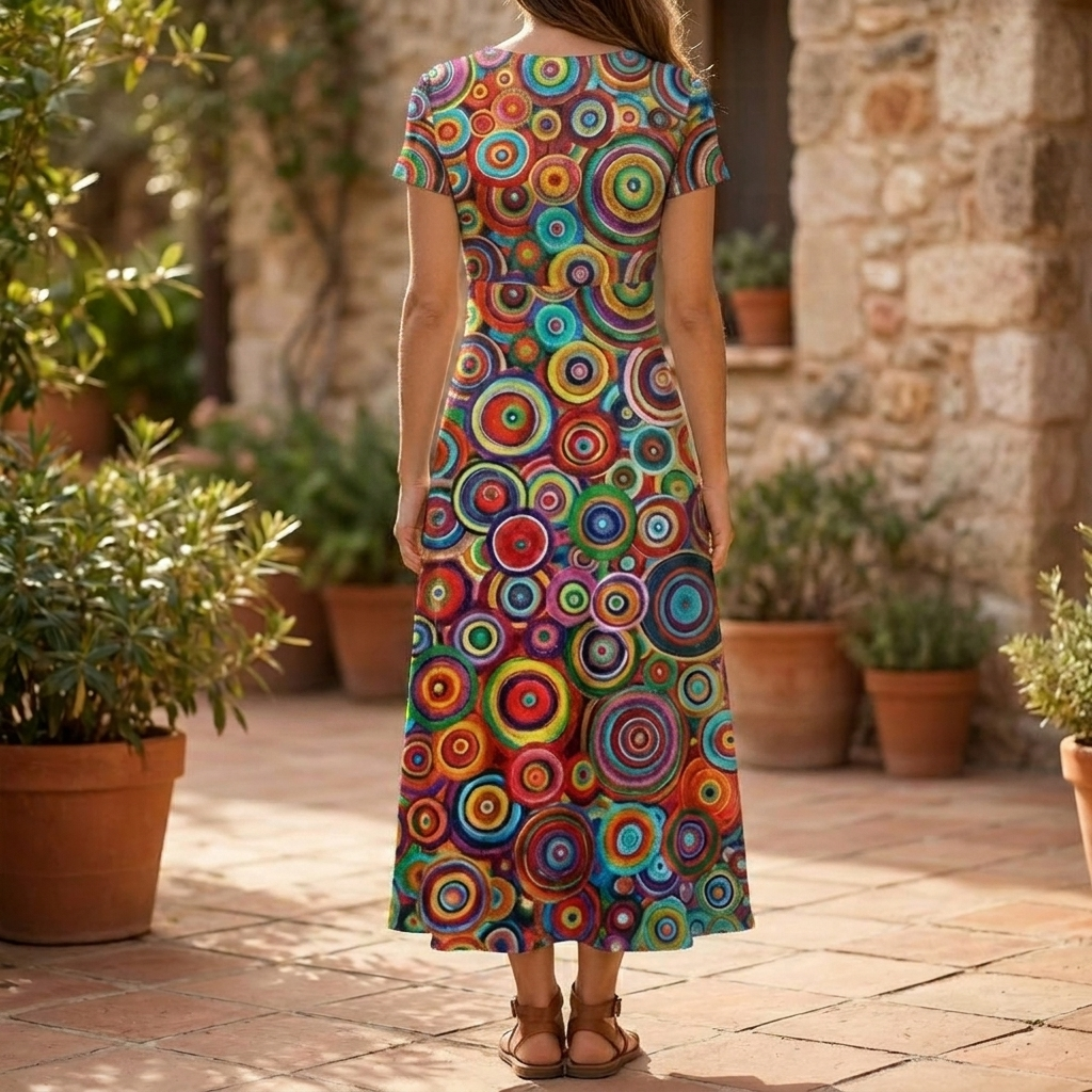 Vibrant Abstract Pattern Dress