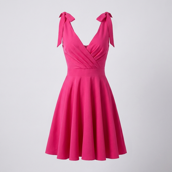 A‑Line Dress with Adjustable Tie Belts