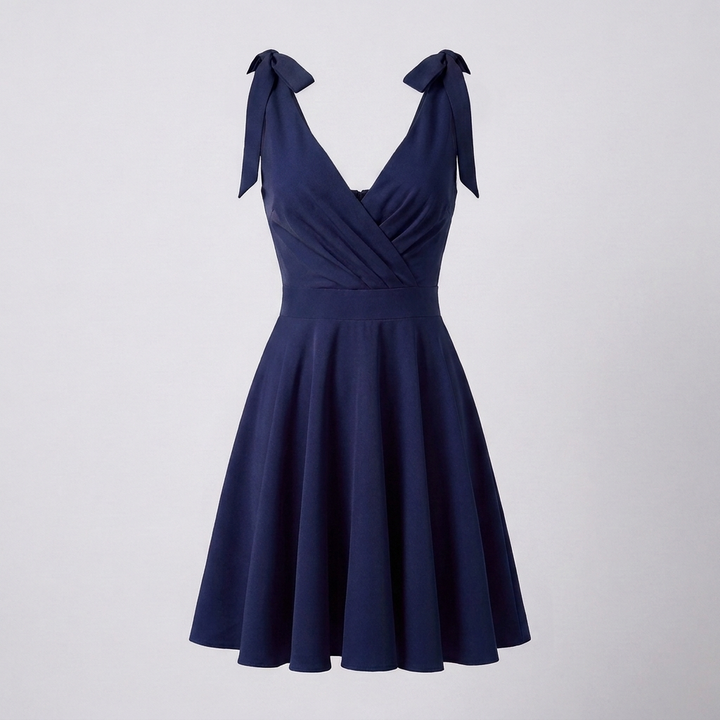 A‑Line Dress with Adjustable Tie Belts