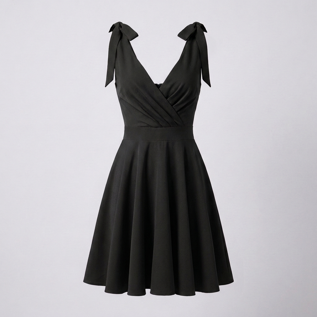 A‑Line Dress with Adjustable Tie Belts