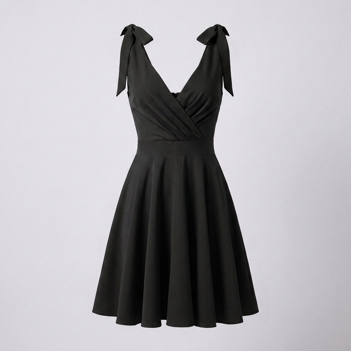 A‑Line Dress with Adjustable Tie Belts