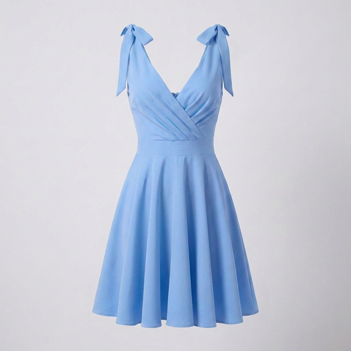 A‑Line Dress with Adjustable Tie Belts