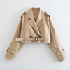 Chic & Stylish: Women's Belted Half Trench Coats