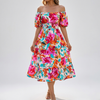 Casual Elegance Off-Shoulder Midi Dress