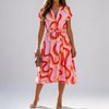 Stylish A-Line Dress with Button Detail for Women
