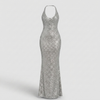 Deep V-Neck Sequin Dress for Special Occasions