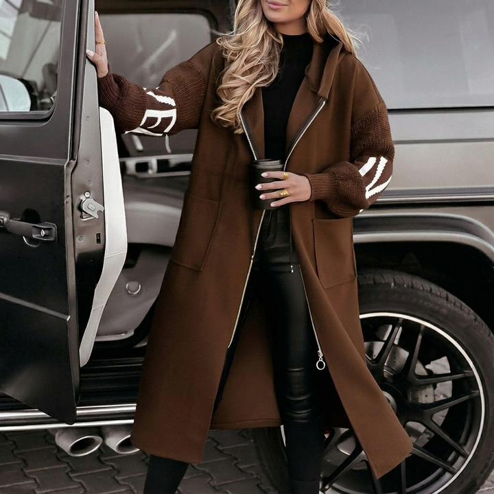Women’s Stylish Patchwork Coat for Fall & Winter