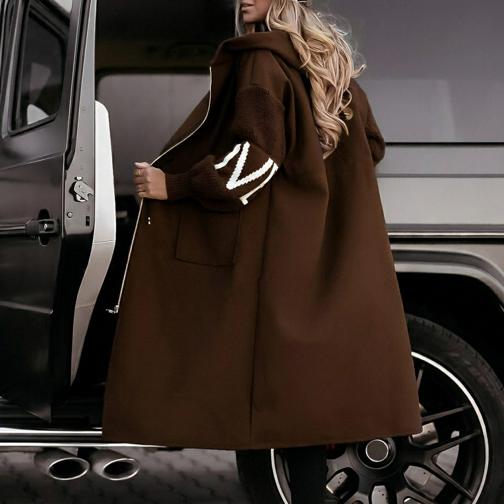 Women’s Stylish Patchwork Coat for Fall & Winter