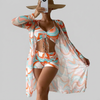 3-Piece Flower Print Bikini