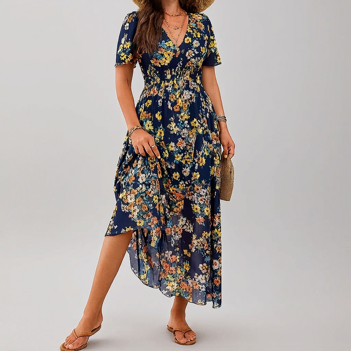 Chic Midi Dress – Floral