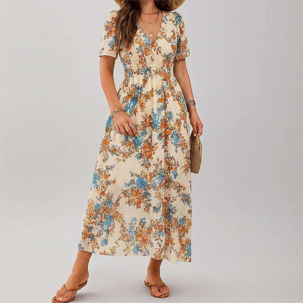 Chic Midi Dress – Floral
