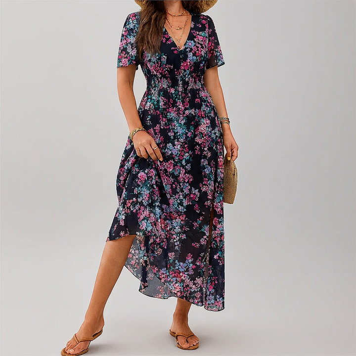 Chic Midi Dress – Floral