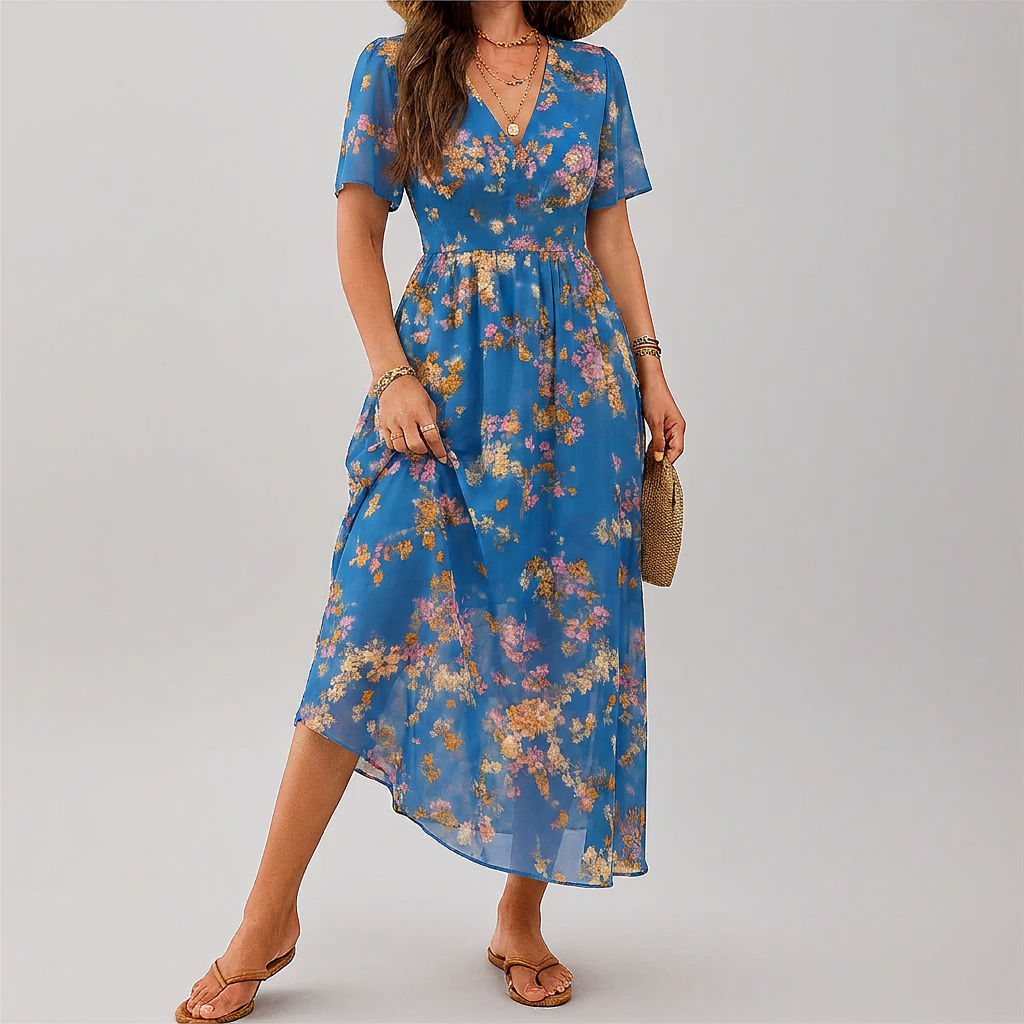 Chic Midi Dress – Floral