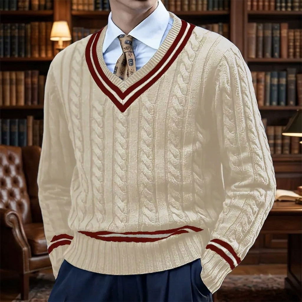 Men's Stylish V-Neck Pullover